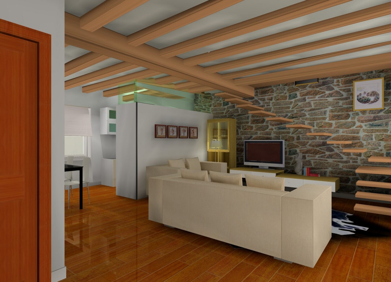 Salón diseñado para maximizar la comodidad y el estilo en Santurtzi.